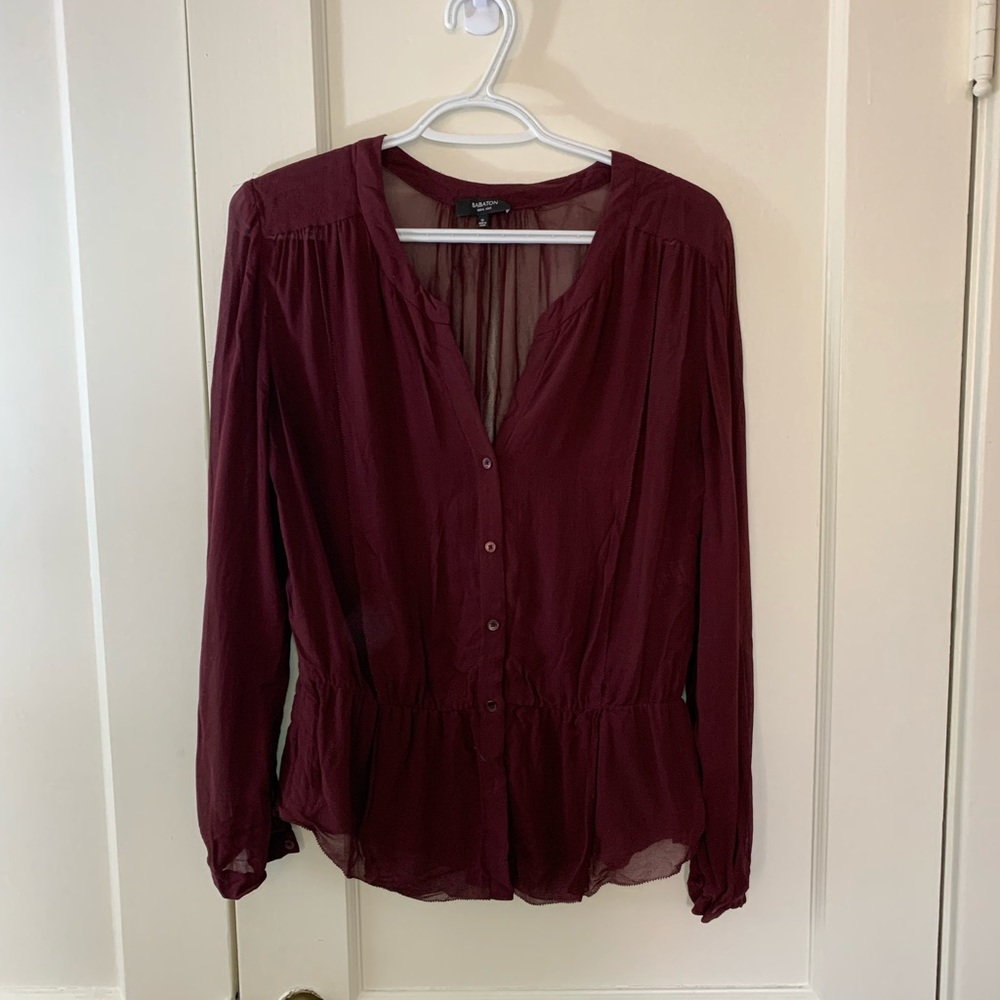Babaton 100% Silk blouse- Size Medium